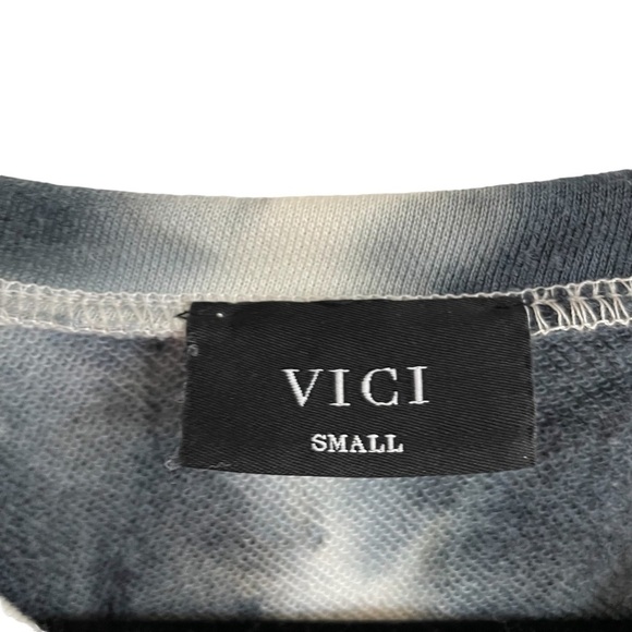 VICI Navy Tie Dye Ruched Dress, Size S - Picture 5 of 8